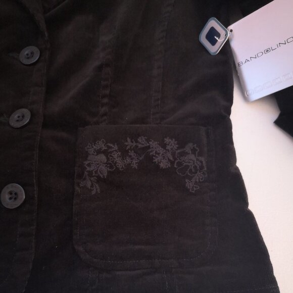 NWT Bandolinoblu Denim Ladies Size Small Black Corduroy Jacket - Picture 6 of 12